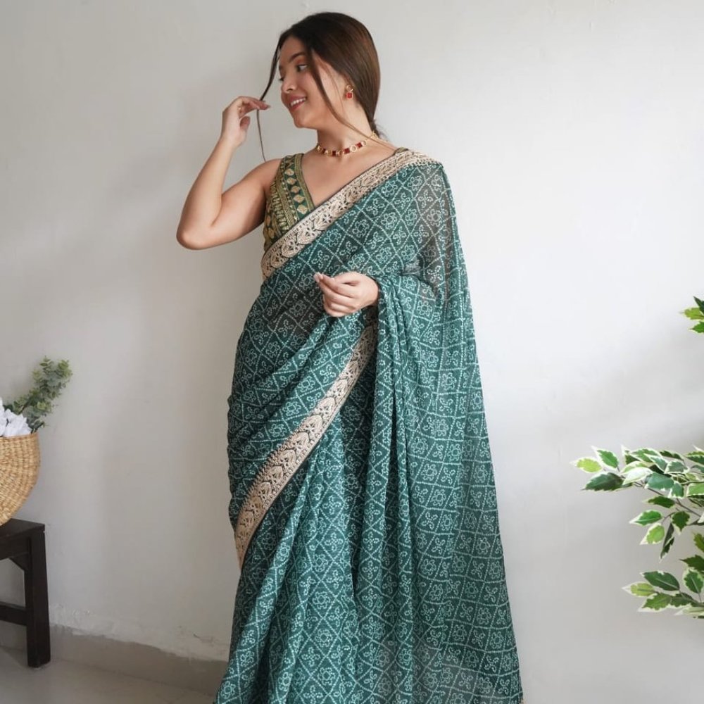 PARTY WEAR SAREE BLOUSE NEW SARI INDIAN PAKISTANI WEDDING DESIGNER BOLLYWOOD - Picture 3 of 7